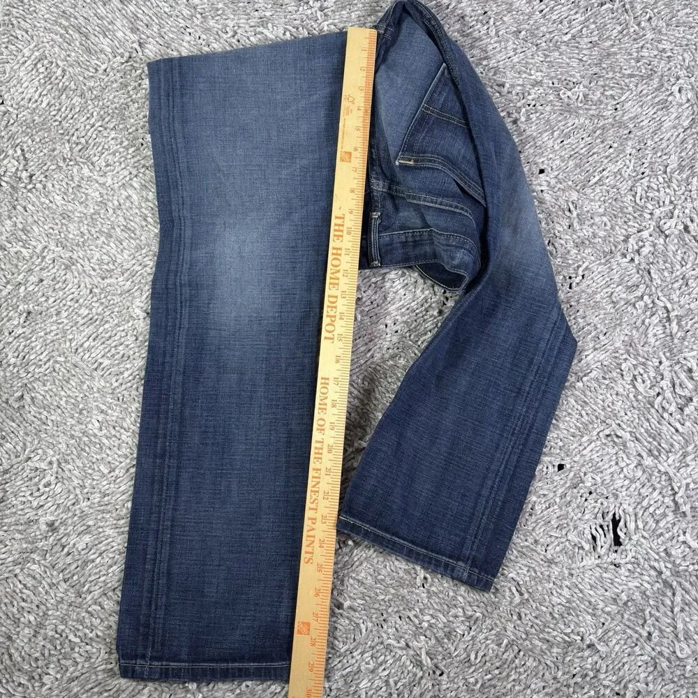 Levi's 513 Slim Straight Jeans Mens 32x30 Denim Workwear Business Leather Patch